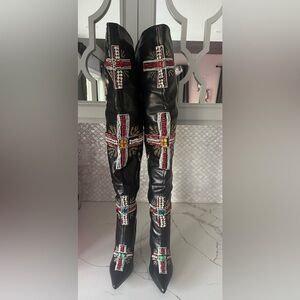 Beautiful Bejeweled boots by Azalea Wang.